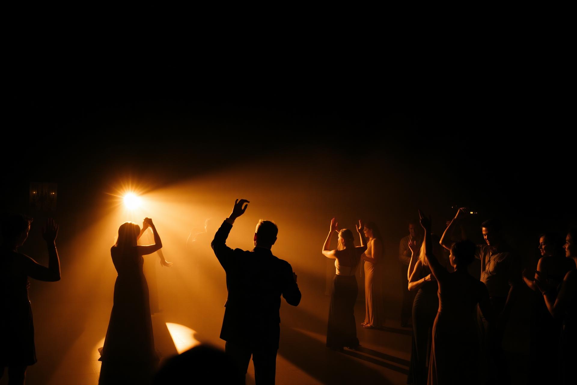 Destination wedding dancefloor in Tuscany